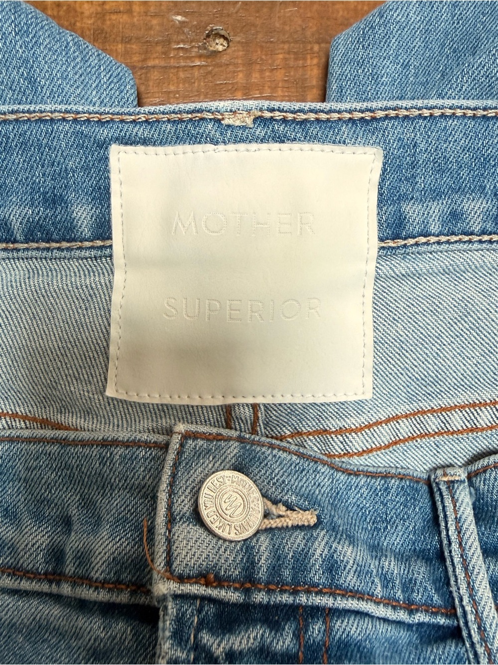 MOTHER The Inside Crop Step Fray Size 31 Modified Distressed Raw Hem Blue - Picture 5 of 12